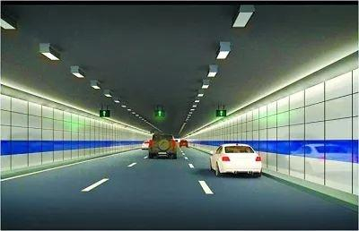 资料图：黄海路隧道示意图。