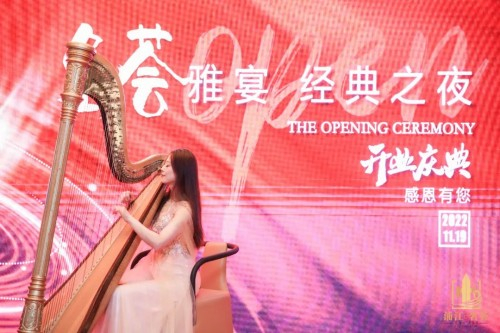 　　图 | 现场竖琴演奏