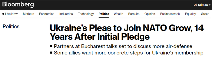 美联社和彭博社报道截图