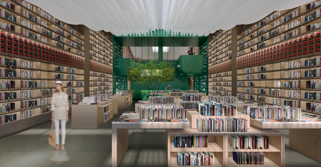 光谷书房·新月溪公园分馆效果图