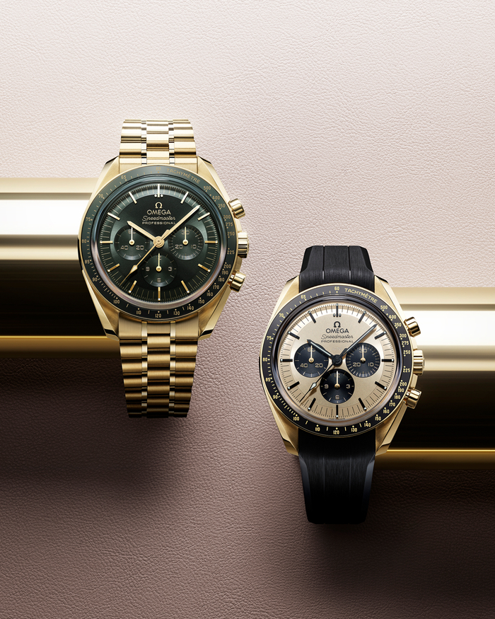 欧米茄超霸系列月球表Moonshine 18K金款