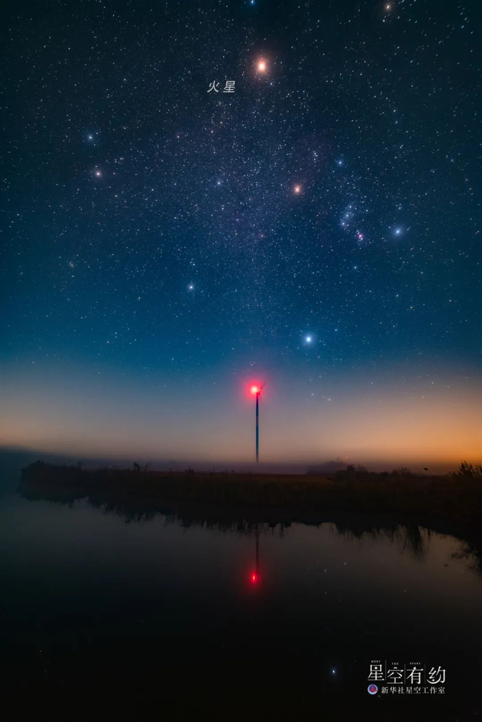 天津市天文爱好者胡丰2022年10月23日在天津市宝坻区拍摄的火星。（本人供图）