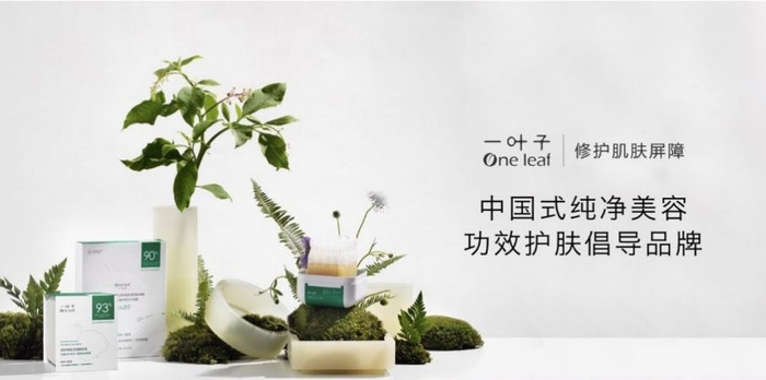 图注：一叶子品牌2022年升级定位为纯净美容品牌