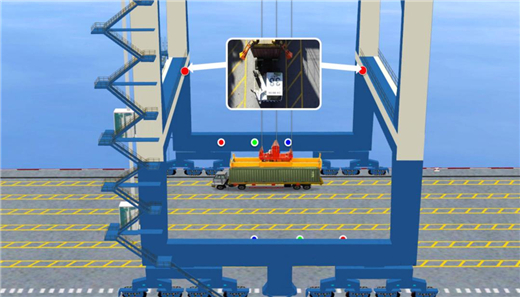 　　岸桥集装箱号识别示意