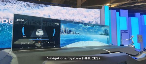 　　现代重工集团在CES上展示的透明船舶导航系统