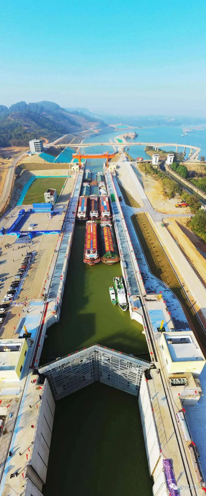 △西津二线船闸通行能力大大提升