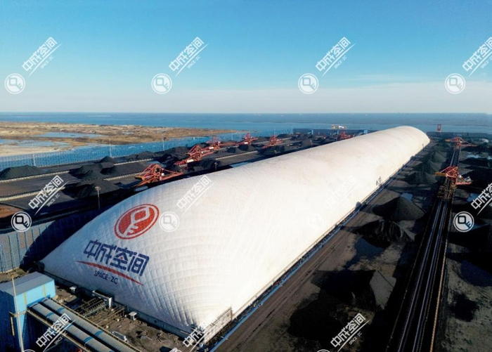 　　▲唐山港京唐港区约15万㎡气膜实景图