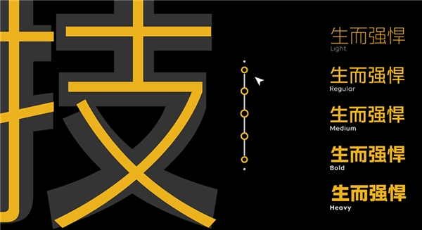 　　iQOO type 拥有5款字重