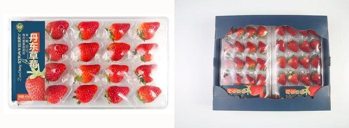 　　▲“永辉农场”丹东草莓可视化包装