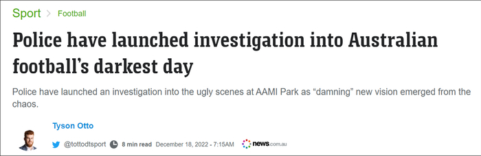 澳大利亚新闻网（news.com.au）报道截图