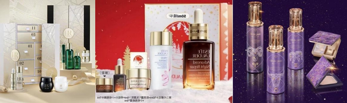 　　赫莲娜「旅程」倒计时礼盒、雅诗兰黛小棕瓶礼盒、肌肤之钥星穹限定礼盒