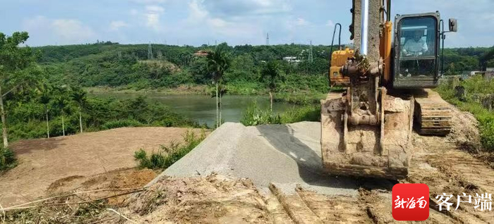海南省南渡江水系廊道生态保护修复工程九龙滩电站鱼道工程先期开工。海南控股供图