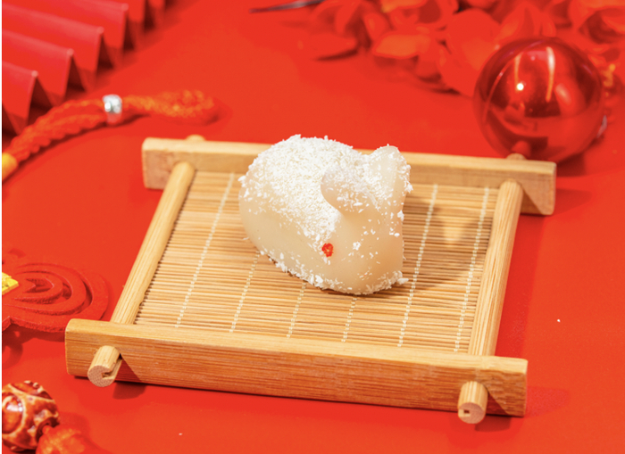 图说：宁波汤团店的兔年限定芒果大福