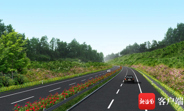 海口羊山大道至定安母瑞山公路（定安琼海段）效果图。