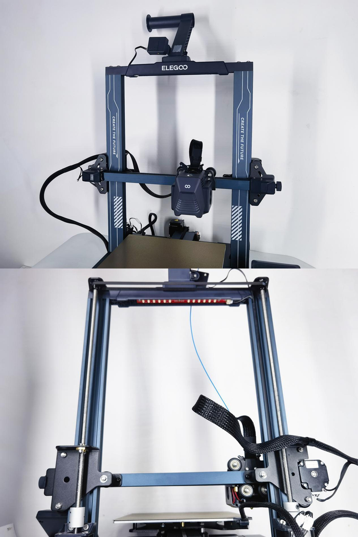 　　ELEGOO Neptune3 Pro 一体化机身设计，支持Z轴双丝杆+双电机设计