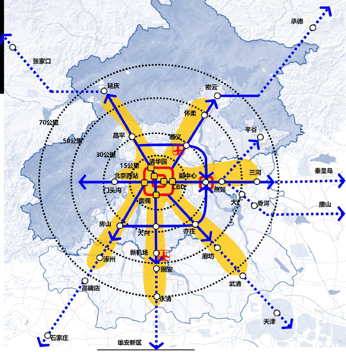 规划形成“半环+放射”的市域（郊）铁路网络布局。（市规划和自然资源委供图）