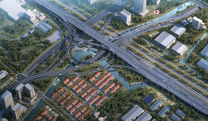 沪松公路快速化项目效果图
