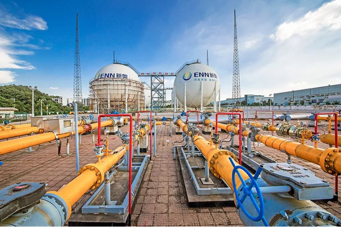 ▲长沙新奥的河西球罐储配站