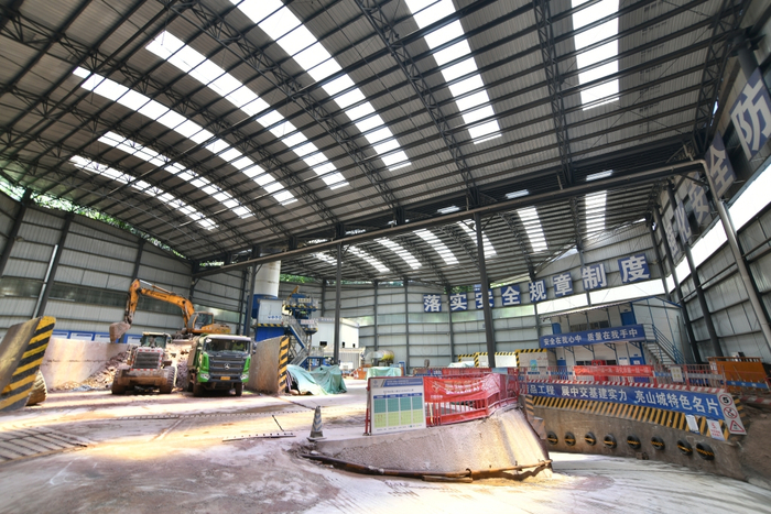 重庆轨道18号线北延伸段工程黄沙溪站。中国交建供图