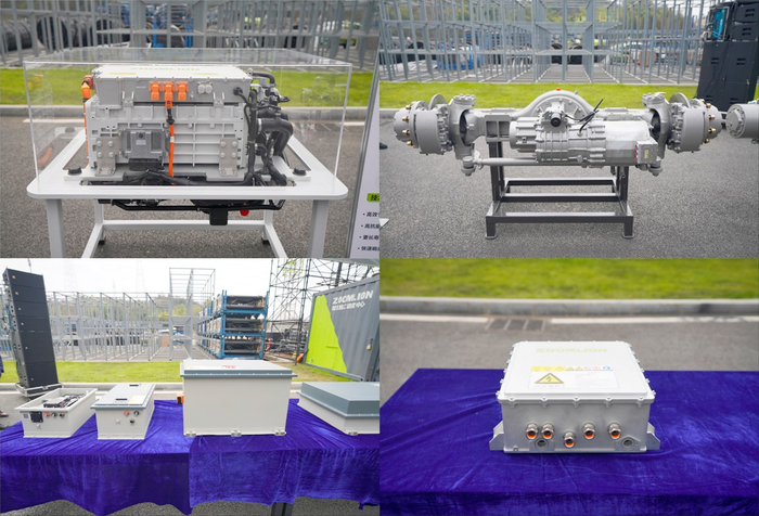 图为中联重科打造的部分新能源关键零部件