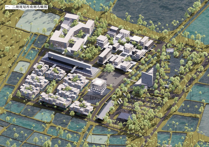 “莺歌唱晚”驿站整体鸟瞰效果图。（海南省商务厅供图）