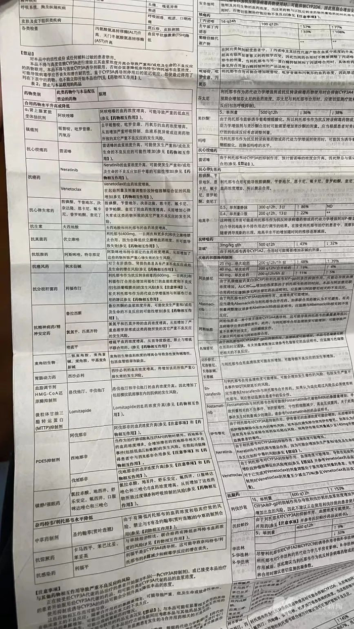 Paxlovid说明书“禁止与本品联用的药品” 图片来源：每经记者 鄢银婵 摄
