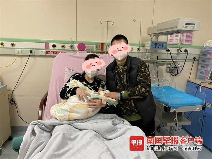 ▲自治区妇幼保健院厢竹院区诞生的第一个新年宝宝。本文图片均由院方提供