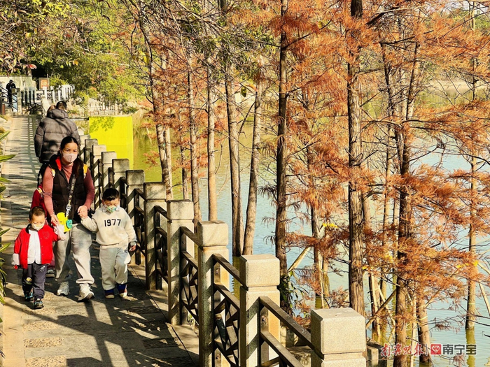 亲水步道，可以近距离赏美景。记者 宋延康 摄