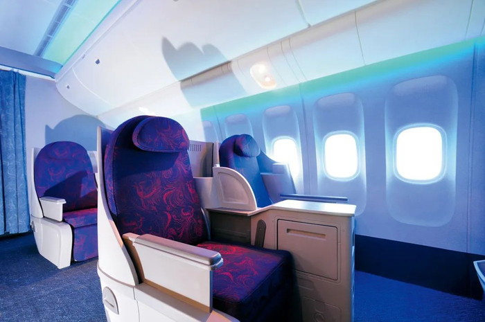 ▲美林设计的国航机舱内饰