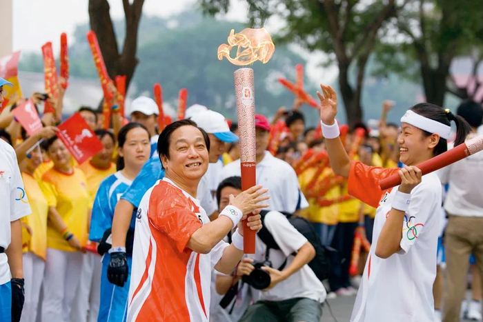 ▲2008年美林传递奥运火炬