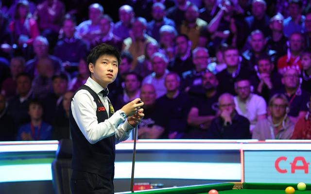 在所有中国球员中，赵心童排名最高。  资料图/新华社