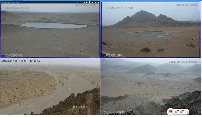 安南坝保护区内的视频监测系统画面