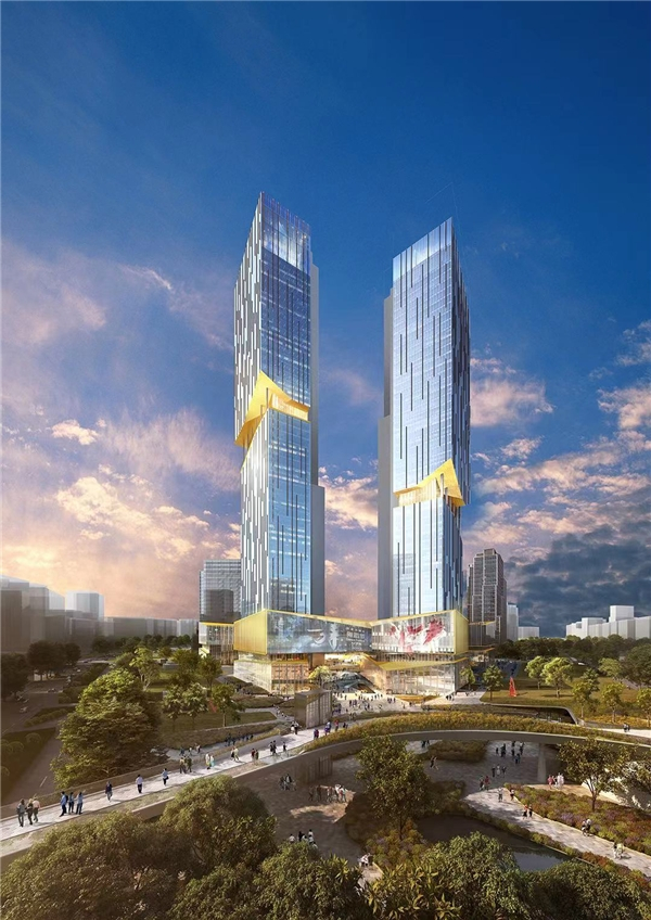 　　尚浦领世双子塔效果图