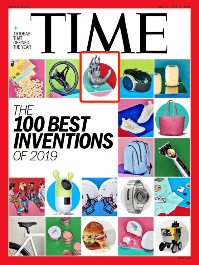 　　智能仿生手登上《时代》周刊