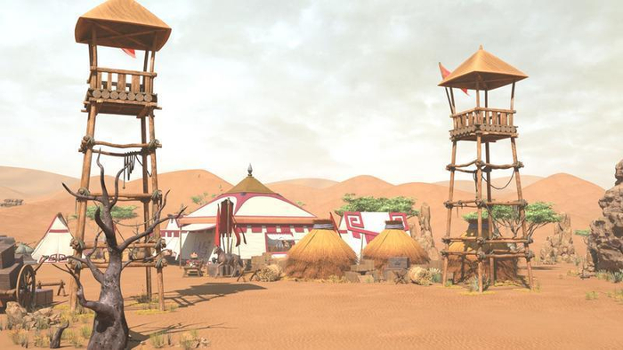 ↑古中国河西走廊场景。