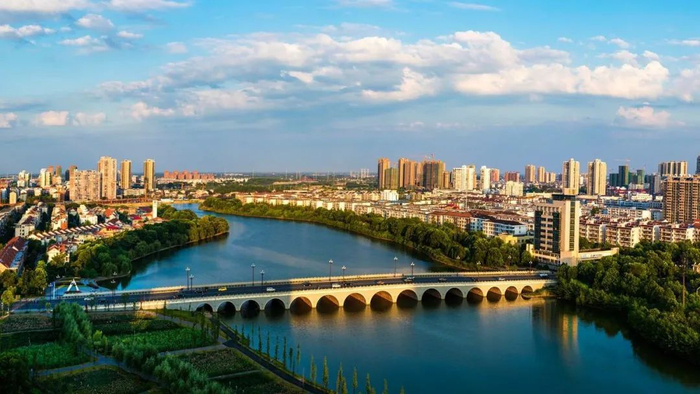 常德城市航拍资料图