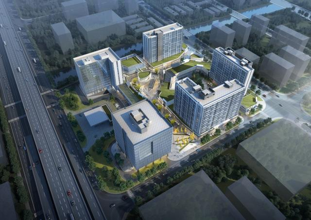 华漕镇级公司统筹、村级参与联合开发经营性物业，图为以成本价回购的中骏物业效果图