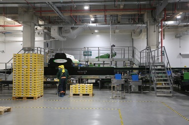 　　万纬物流奇异果自动分拣包装产线