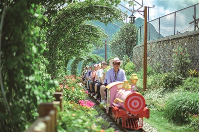 小松坡景区的小火车乐园。