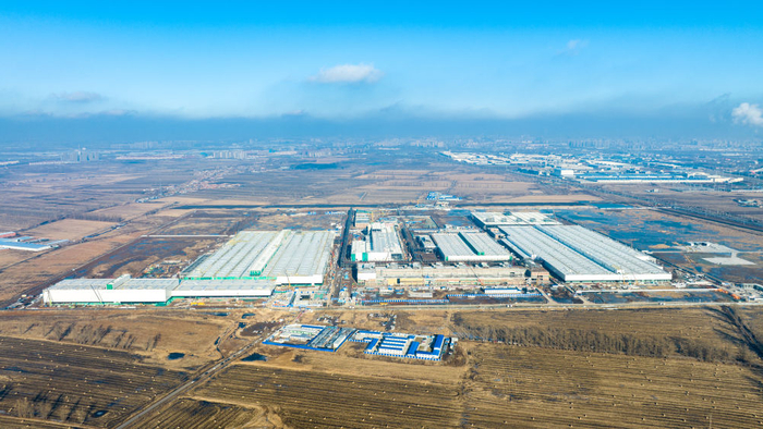 奥迪一汽新能源汽车项目建设现场。（采访对象供图）