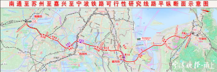 通苏嘉甬高铁线路图