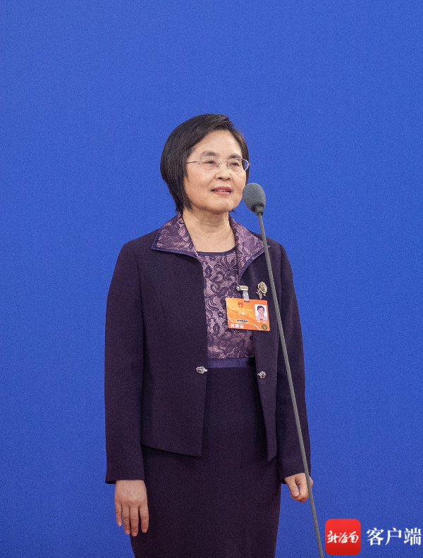 　　海南省工业和信息化厅党组书记王静。记者 刘洋 摄