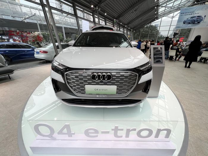 奥迪Q4 e-tron最大续航605公里。  华龙网-新重庆客户端 张世钊摄