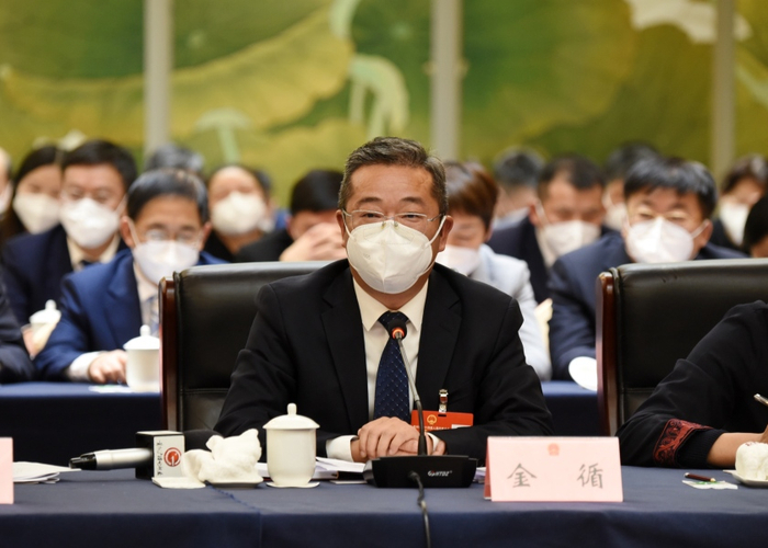 贵州省人大代表、贵州湄潭兰馨茶业有限公司董事长 金循 （伊航 摄）