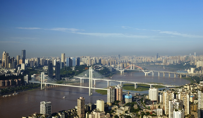 南纪门轨道大桥（左侧） 林同棪国际供图