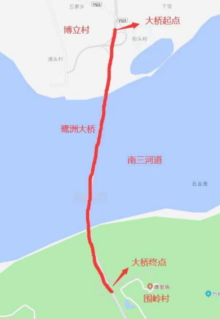 鹭洲大桥地理位置图