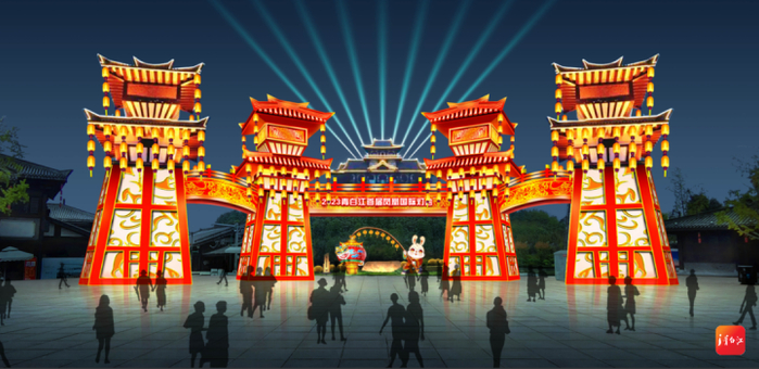     景观大门《汉唐华章》效果图   