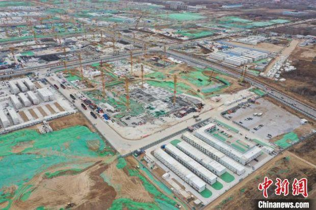 图为雄安新区雄东安置房项目建设现场。　高慧生　摄