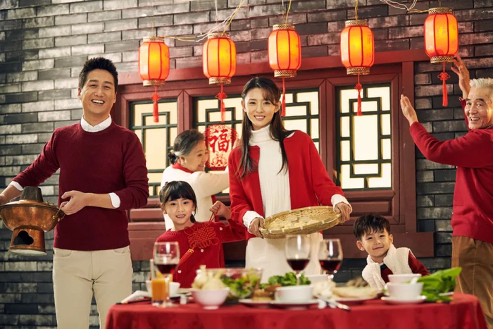 ▲除夕吃年夜饭。（图片来源：图虫创意）