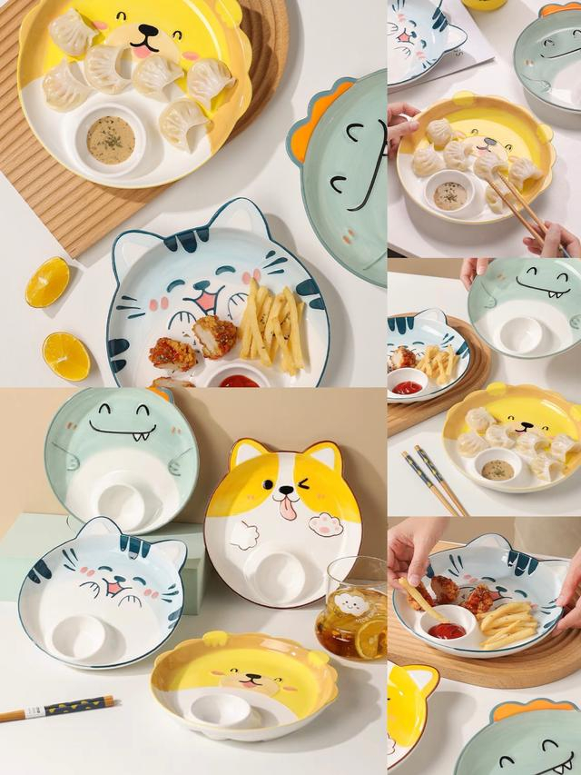 卡通版创意分格盘。鹿谷川创意家居馆截图